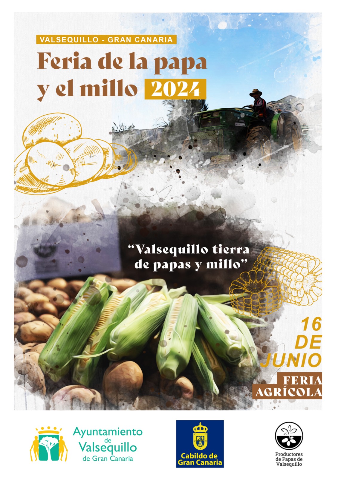 Cartel de la feria de la papa y el millo 2024