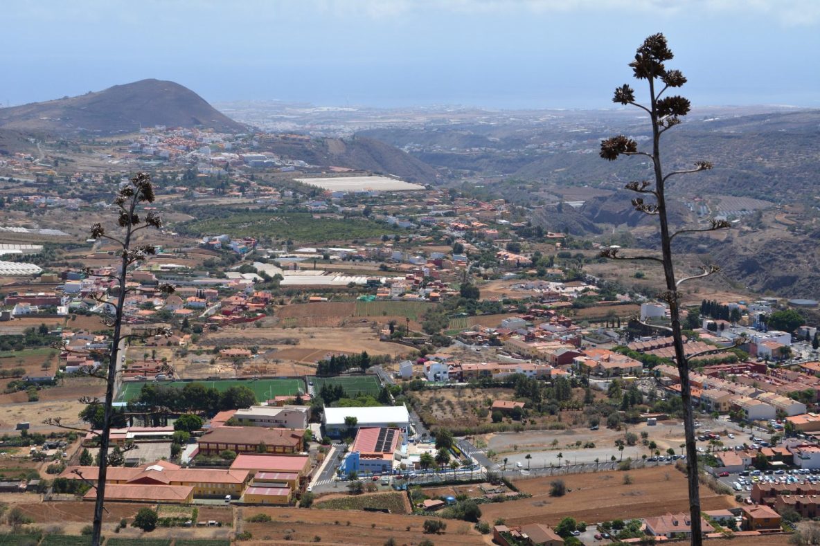 Vista de Valsequillo Casco desde el mirador de El Helechal